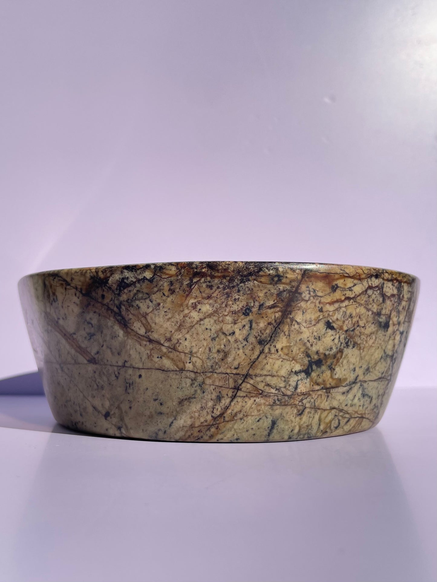 Tasmanian Jade entirely carved bowl