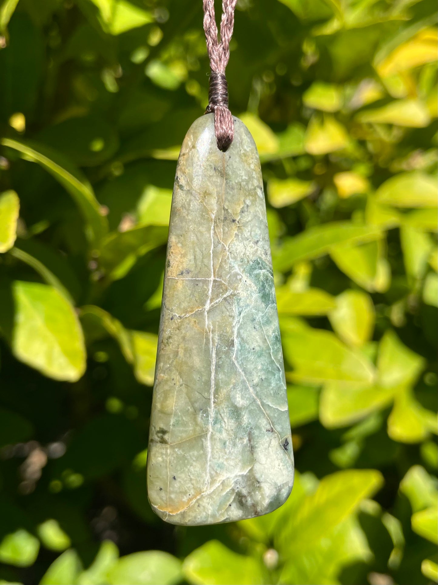 Tasmanian Jade macrame necklace