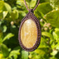 Tasmanian sunshine Chalcedony macrame necklace