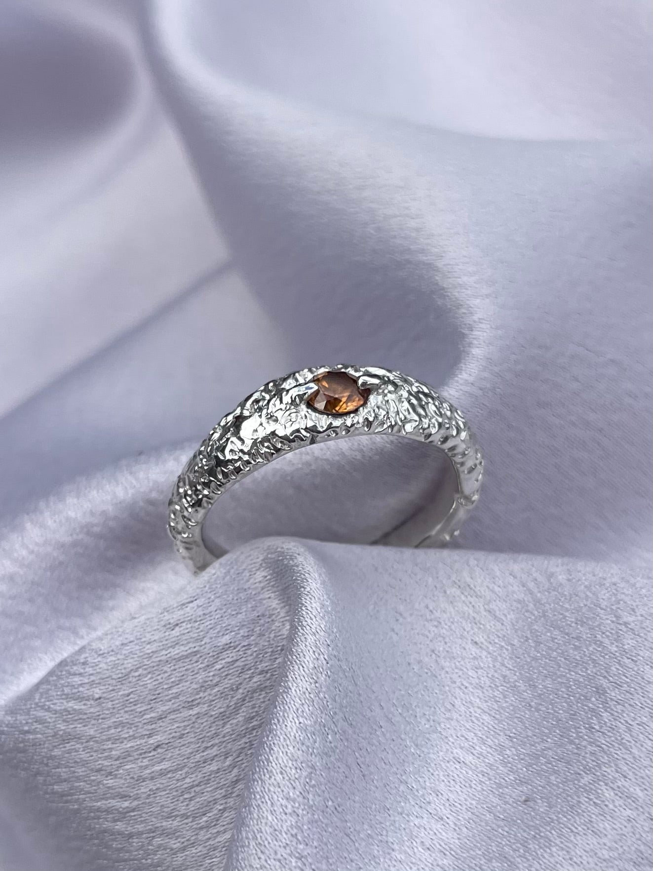 Tasmanian Zircon sterling silver ring