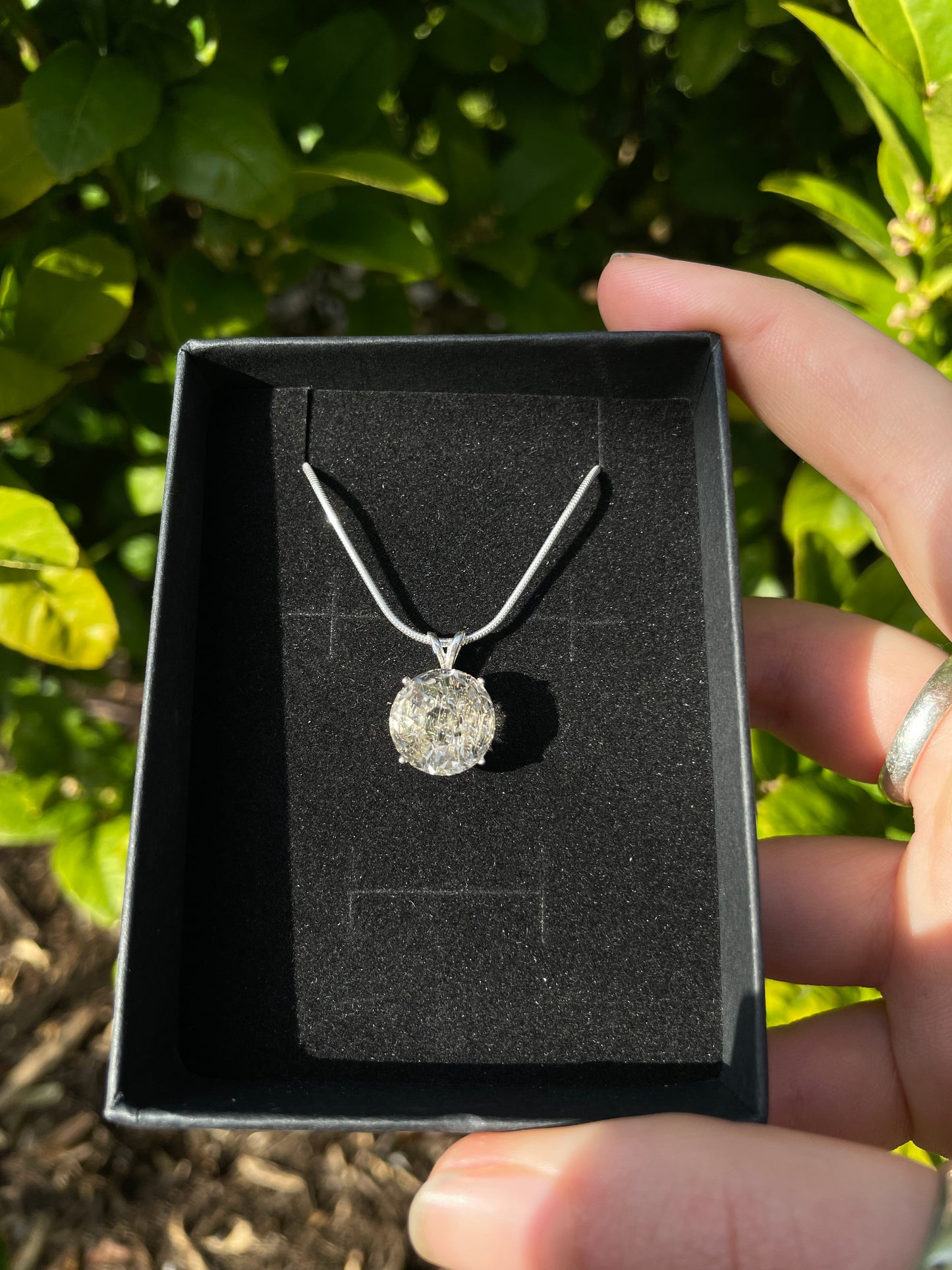 Tasmanian Rutilated Quartz sterling silver pendant necklace