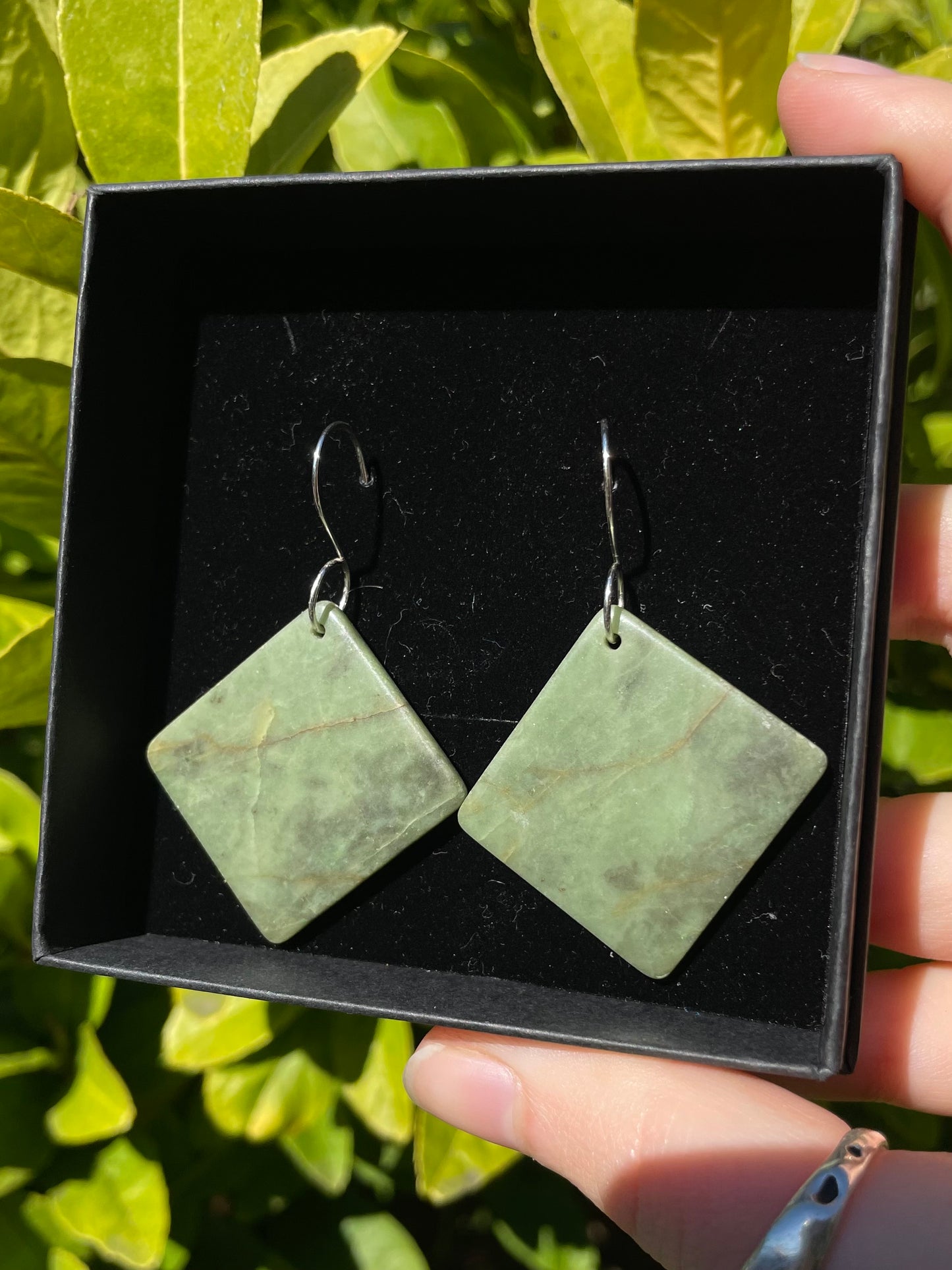 Tasmanian Jade sterling silver earrings