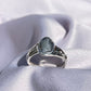 Raw Tasmanian Sapphire sterling silver ring