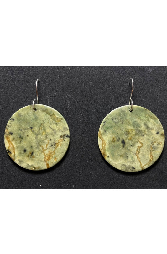 XL Tasmanian Jade sterling silver earrings