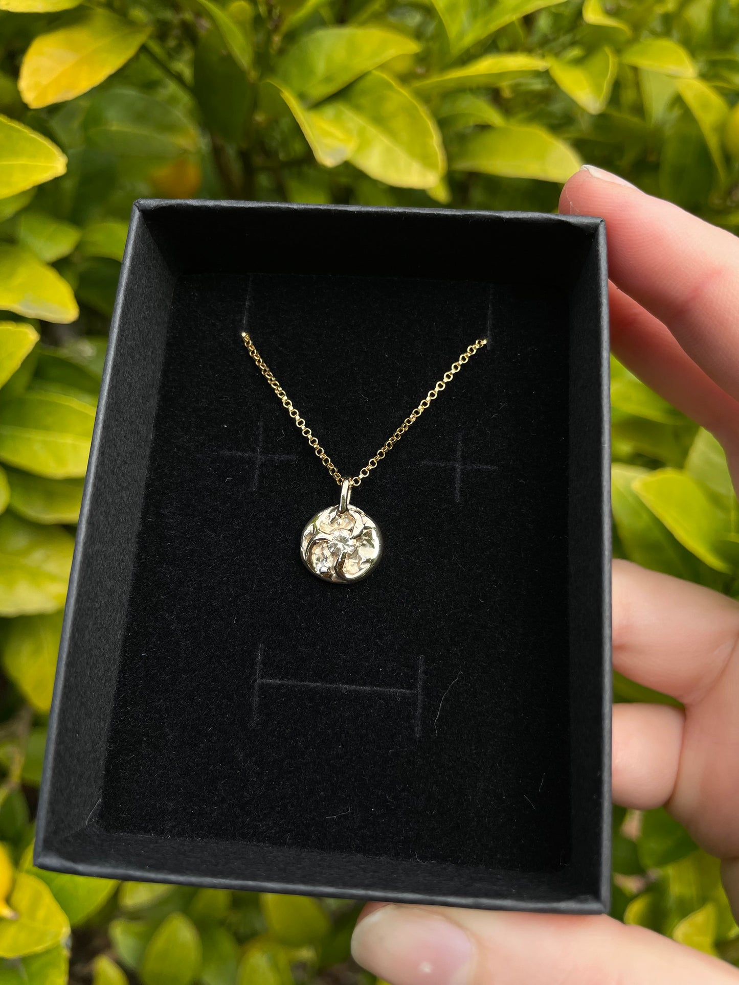 Tasmanian Zircon 9ct gold pendant necklace