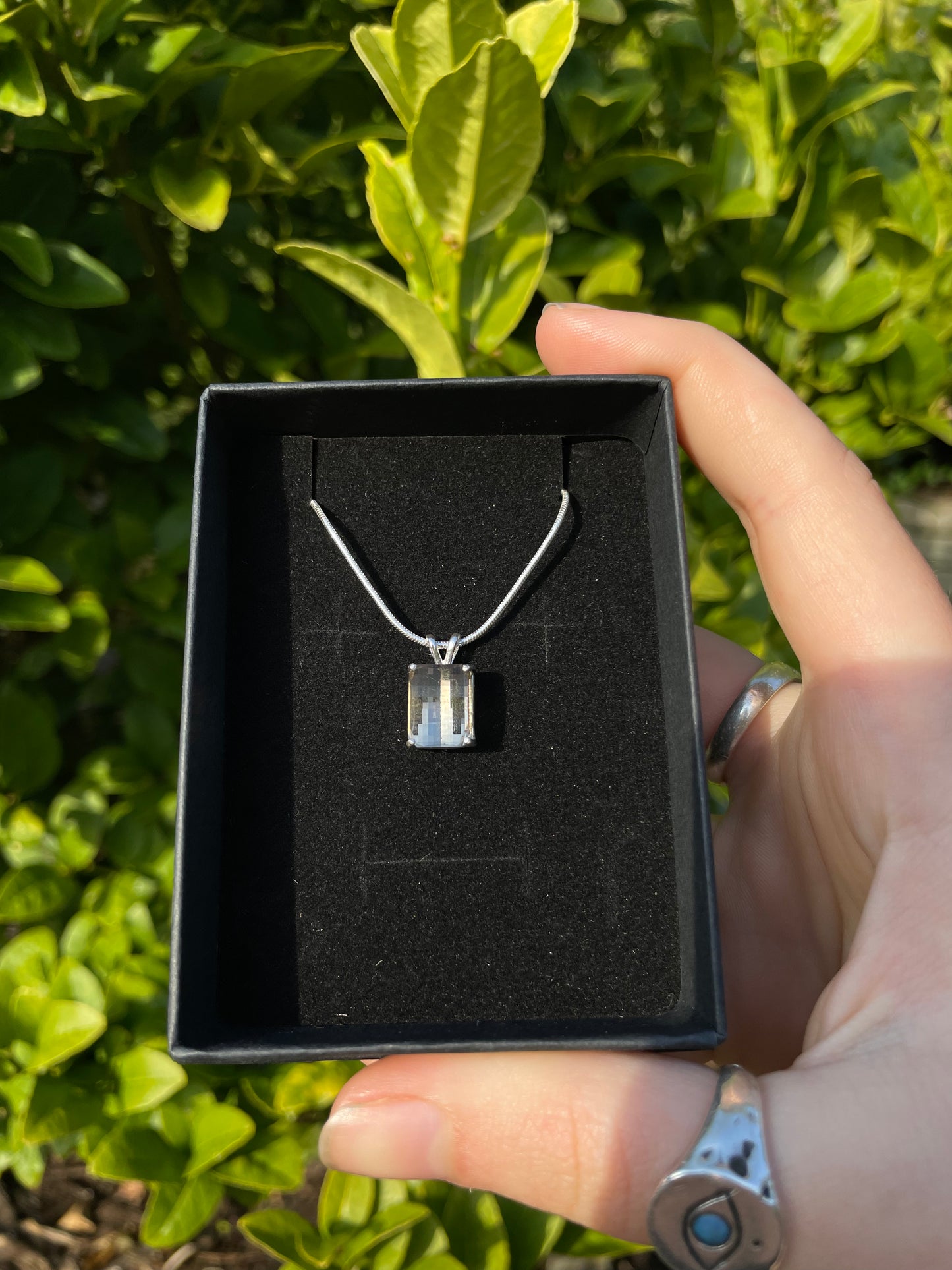 Tasmanian Smoky Quartz sterling silver pendant necklace