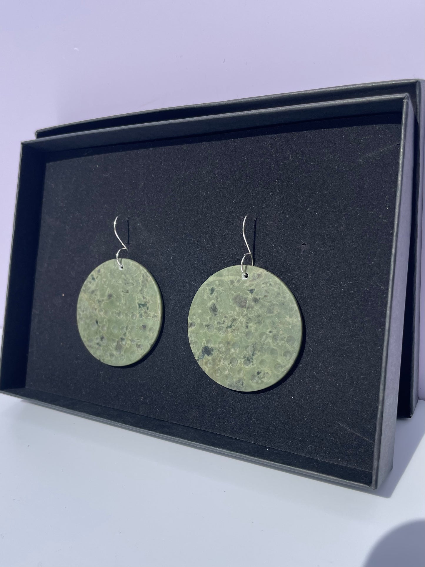 Tasmanian Jade statement earrings