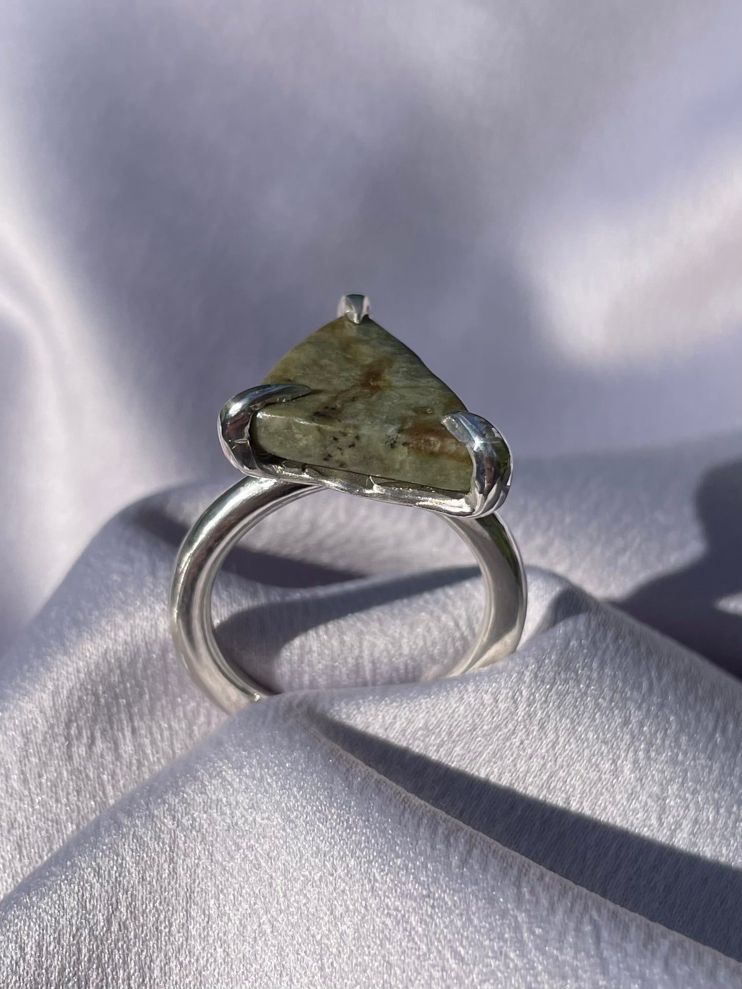 Tasmanian Jade sterling silver ring