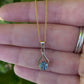 1.12ct Tasmanian Sapphire 9ct gold drop pendant necklace