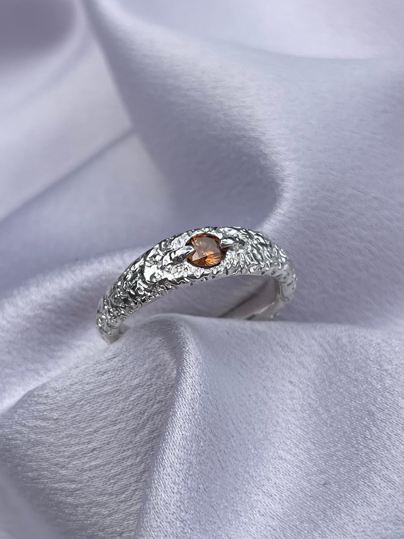 Tasmanian Zircon sterling silver ring