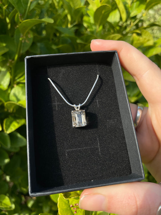 Tasmanian Smoky Quartz sterling silver pendant necklace