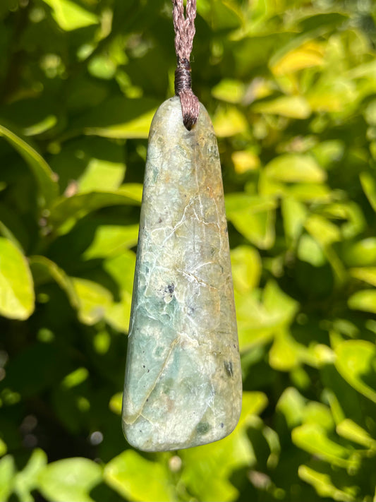 Tasmanian Jade macrame necklace