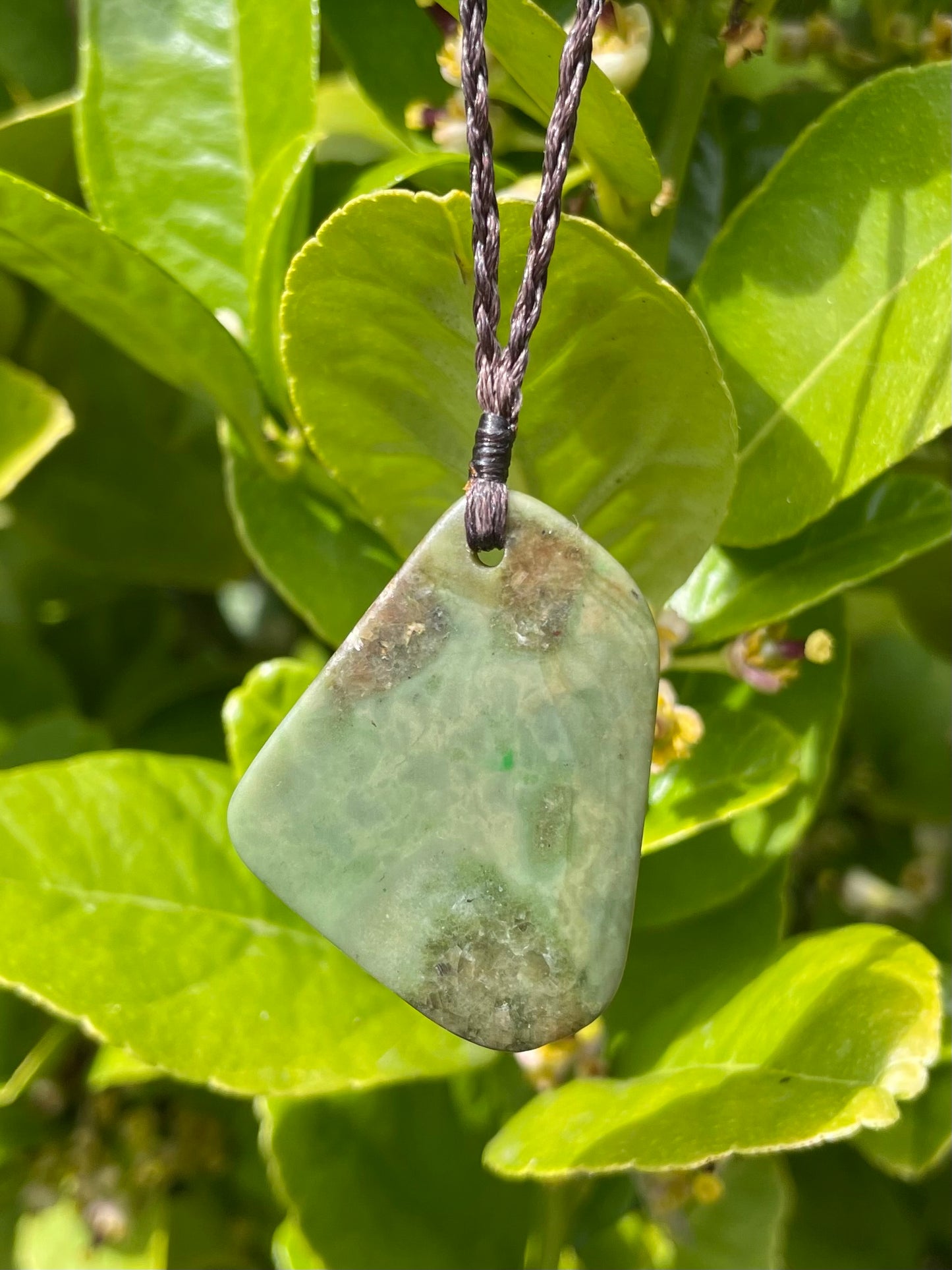 Tasmanian Jade macrame necklace