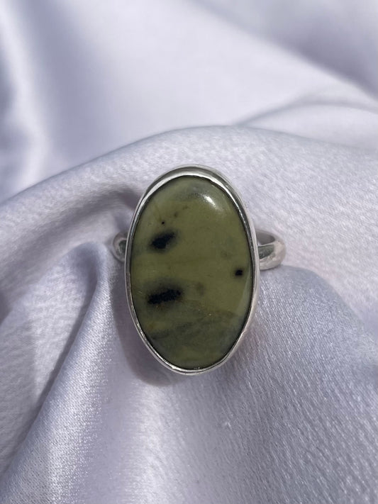 Tasmanian Jade sterling silver ring