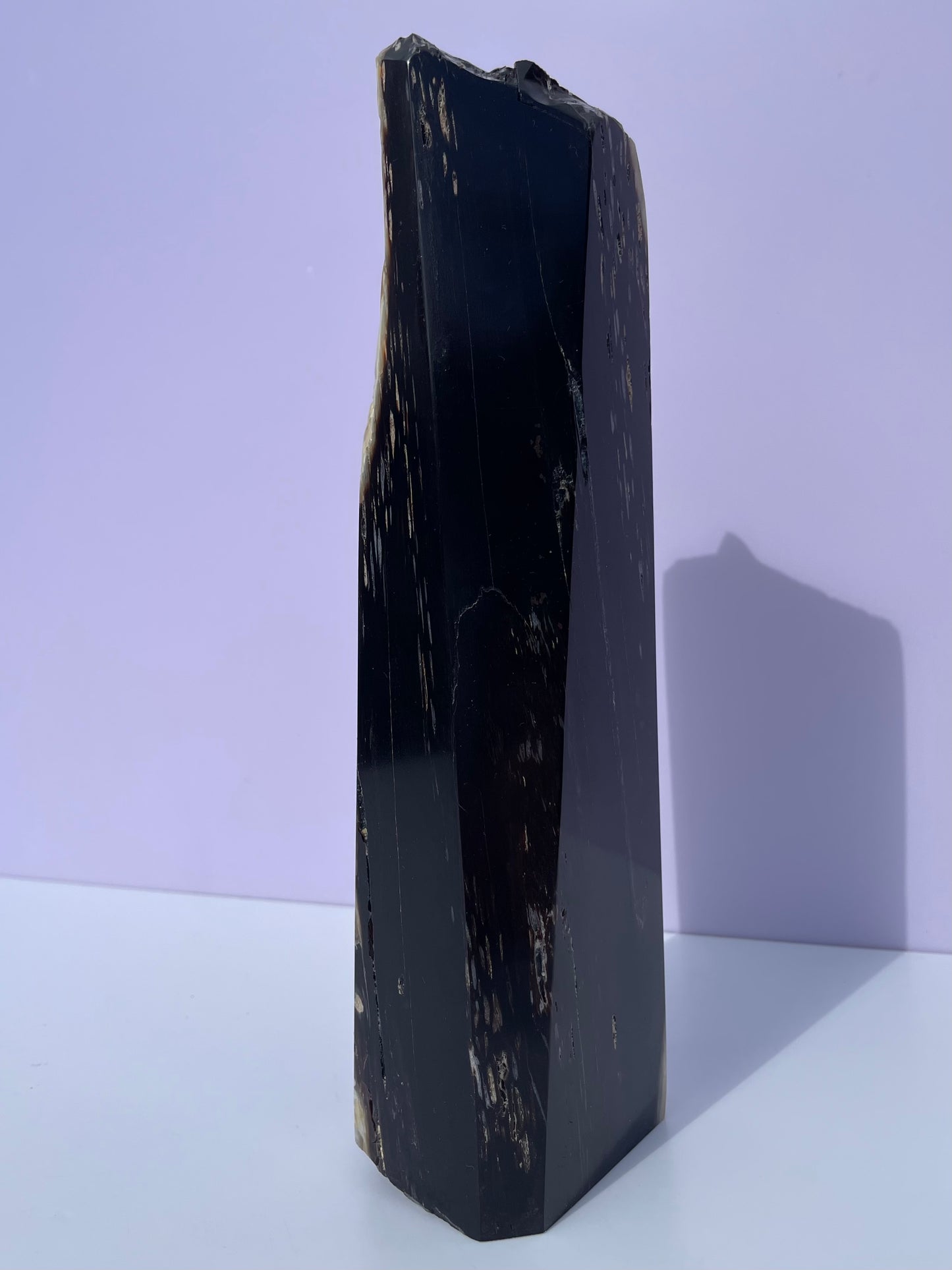 Tasmanian Opalized Wood tower with Agate inclusion