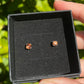 Tasmanian Red Zircon sterling silver stud earrings