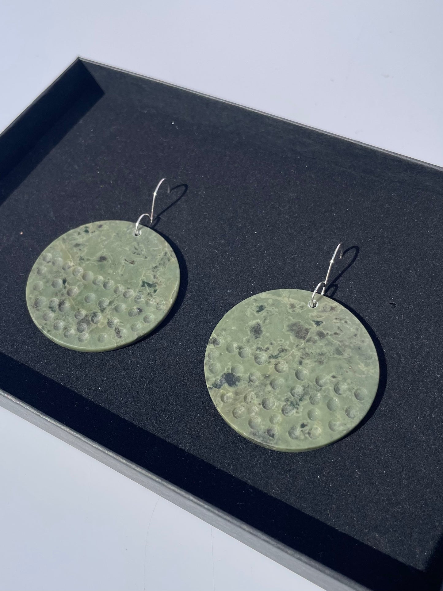 Tasmanian Jade statement earrings