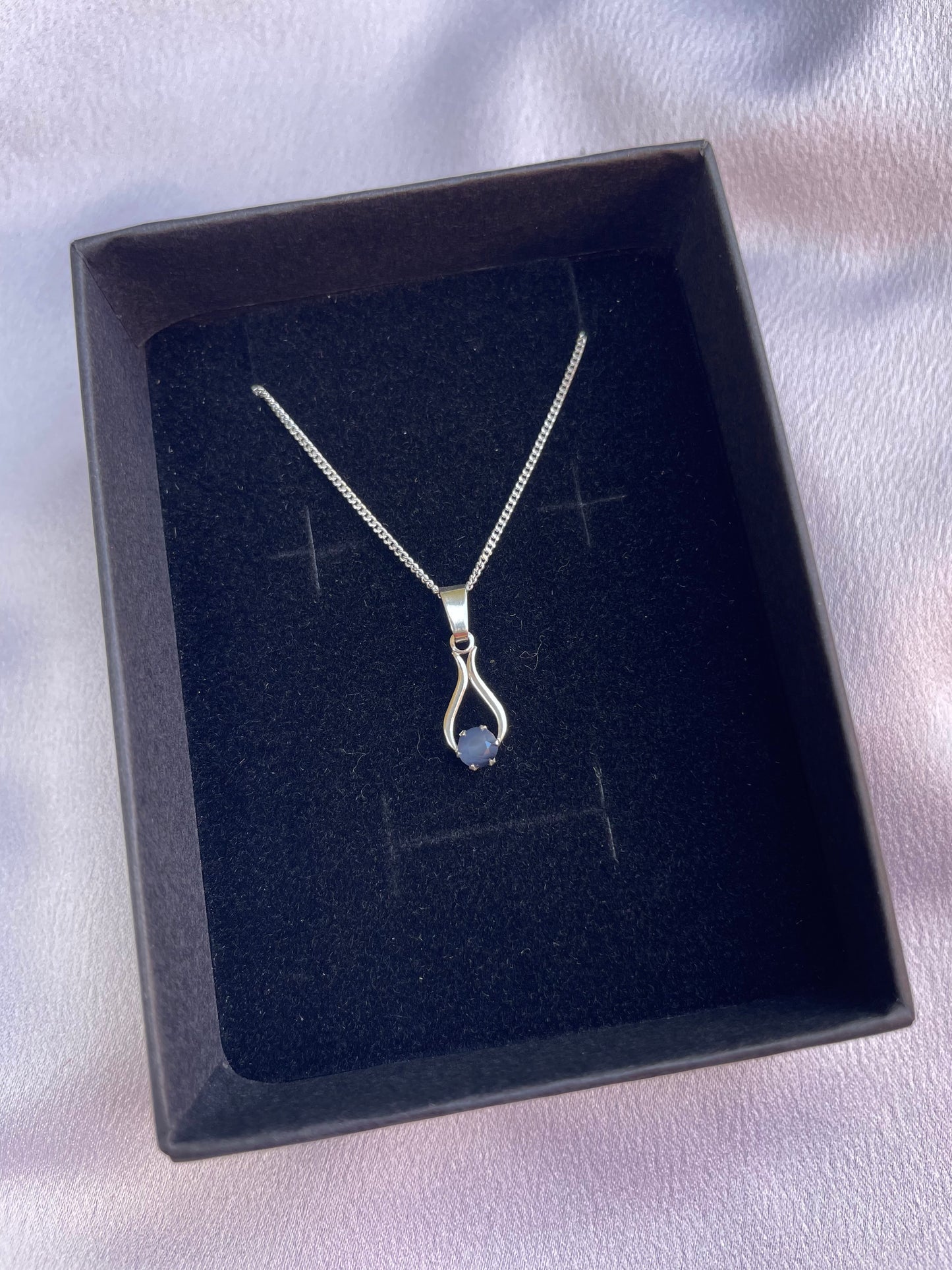 Tasmanian Sapphire Sterling silver necklace