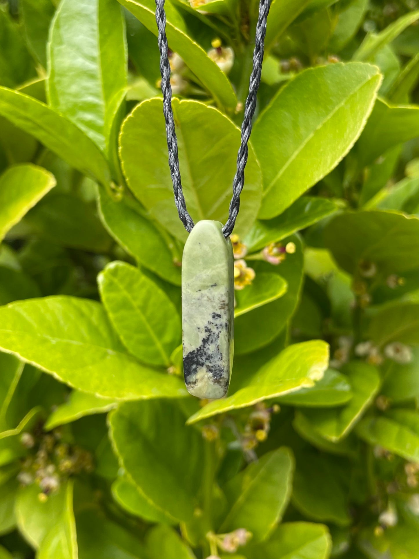 Tasmanian Jade macrame necklace