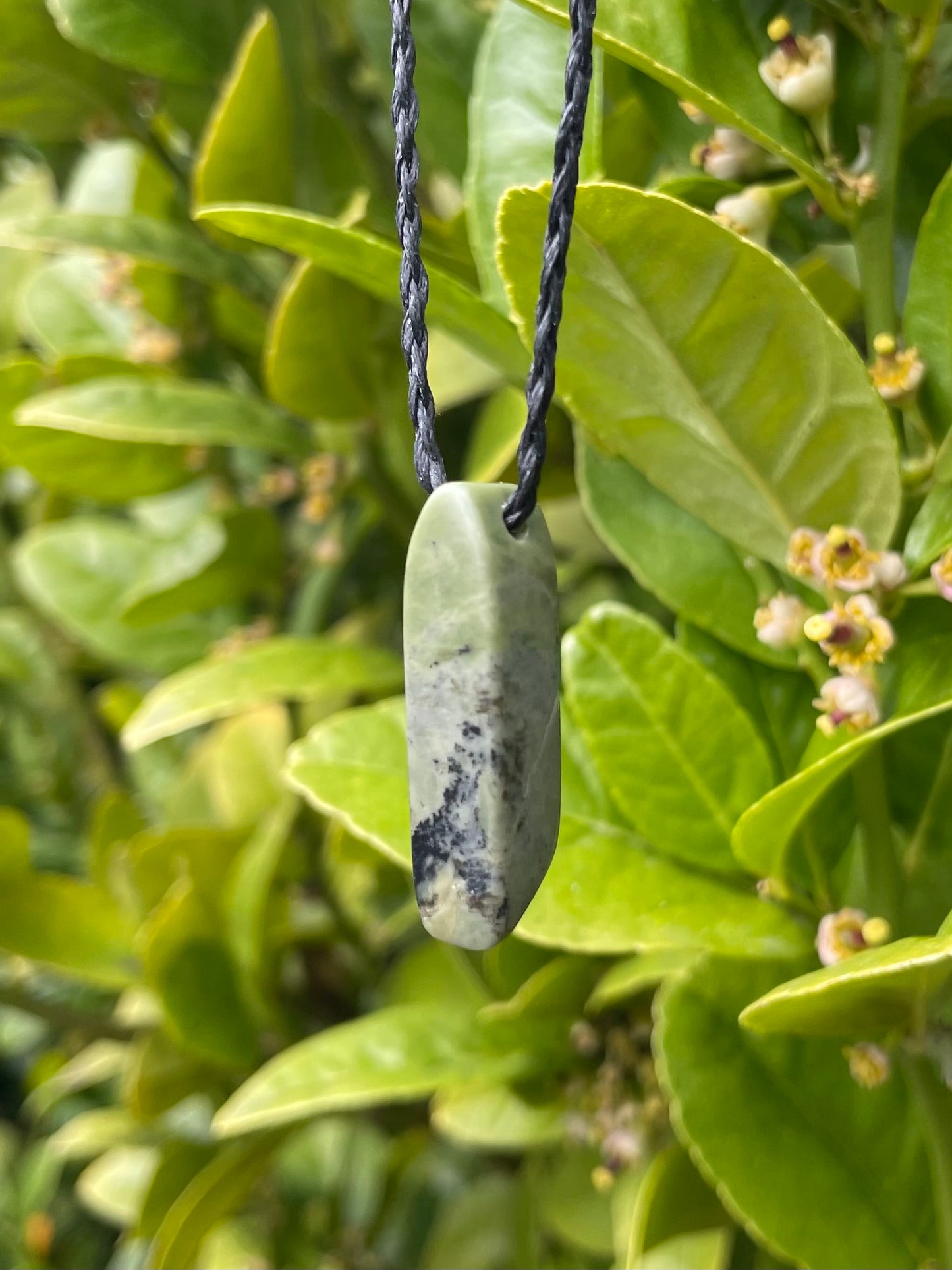 Tasmanian Jade macrame necklace