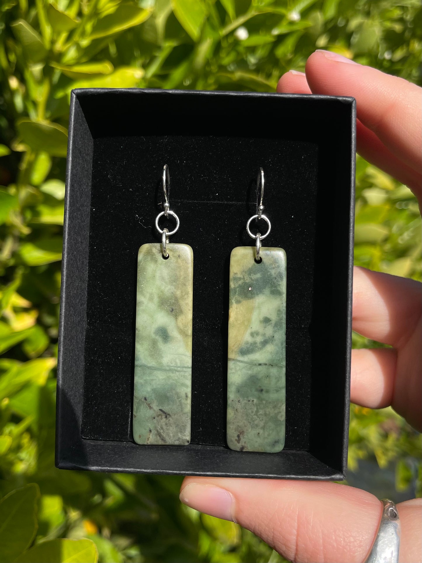 Tasmanian Jade sterling silver earrings