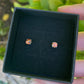 Tasmanian Red Zircon sterling silver stud earrings