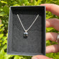 Tasmanian Black Spinel sterling silver necklace