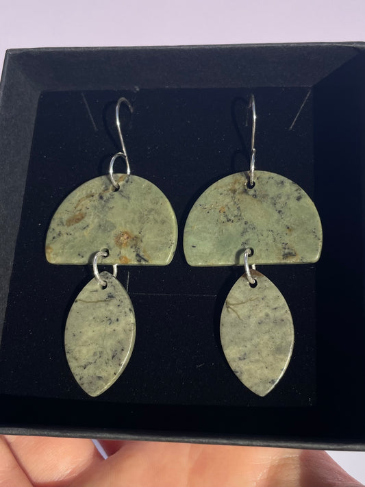 Tasmanian Jade sterling silver earrings