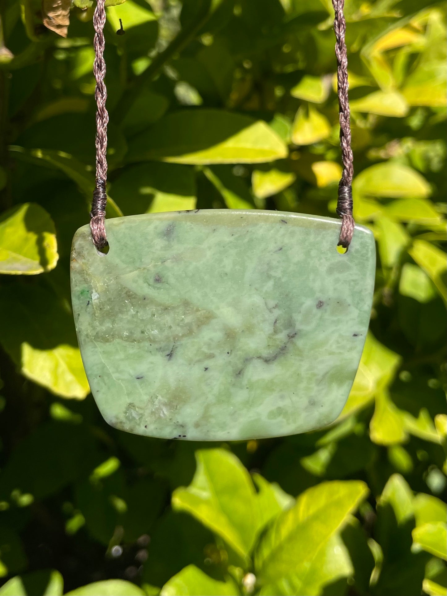 AAA grade Tasmanian Jade macrame necklace