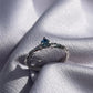 Tasmanian Parti Sapphire sterling silver ring