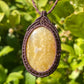 Tasmanian sunshine Chalcedony macrame necklace