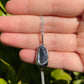 Raw Tasmanian Sapphire sterling silver XL pebble necklace