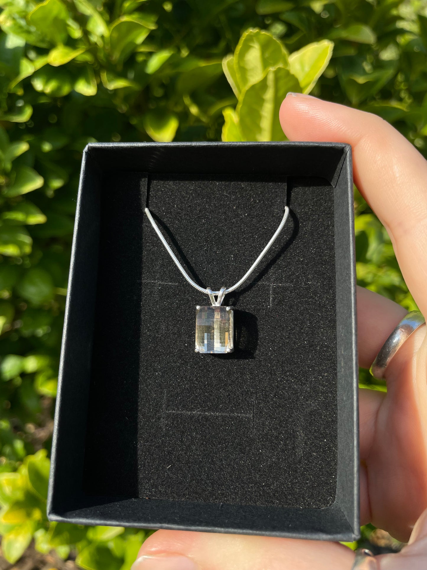 Tasmanian Smoky Quartz sterling silver pendant necklace