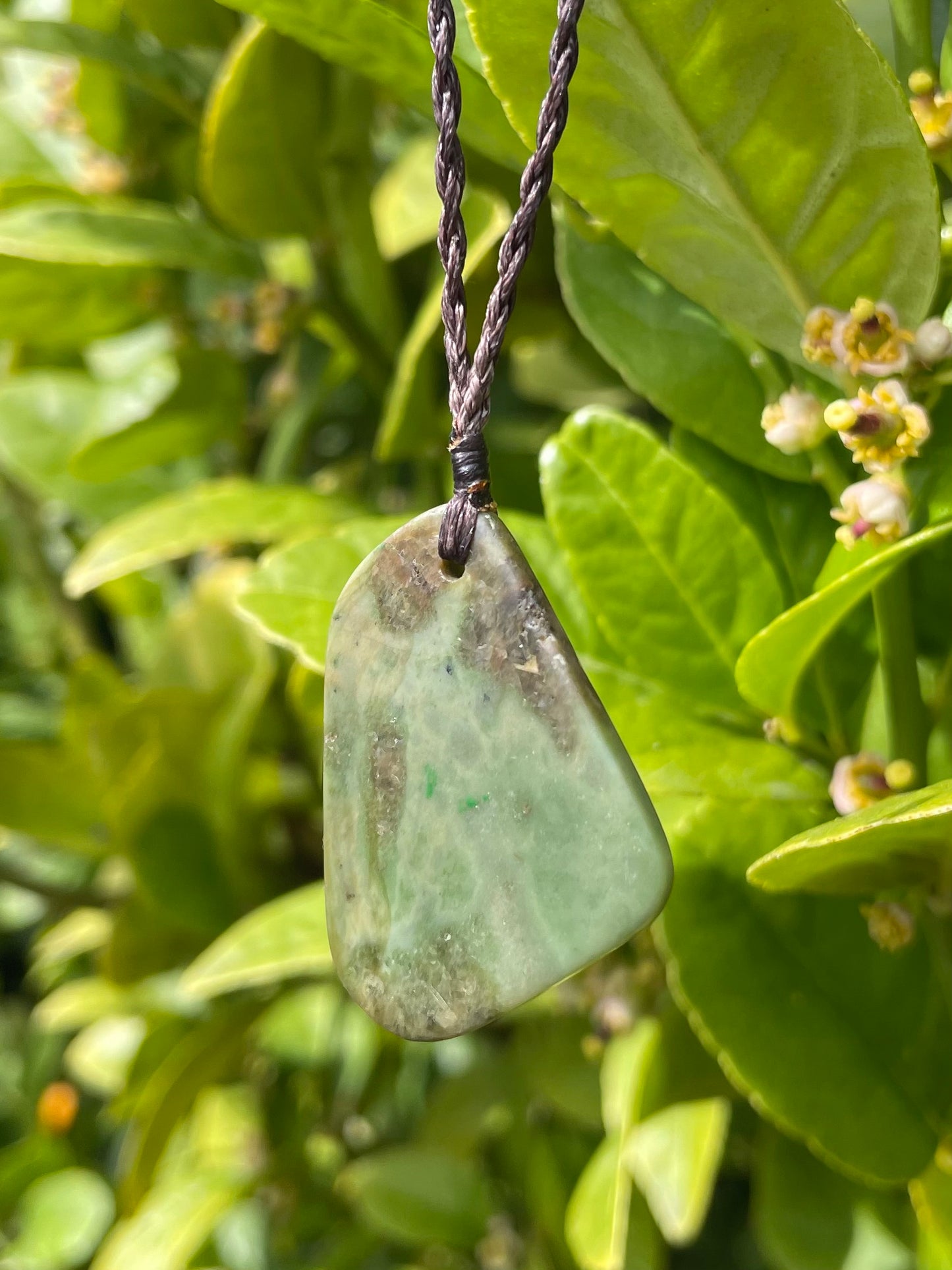 Tasmanian Jade macrame necklace