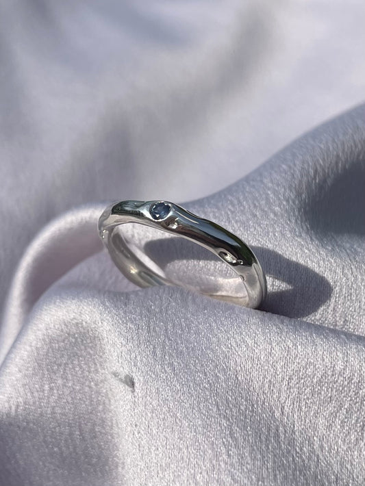 Tasmanian Sapphire sterling silver ring