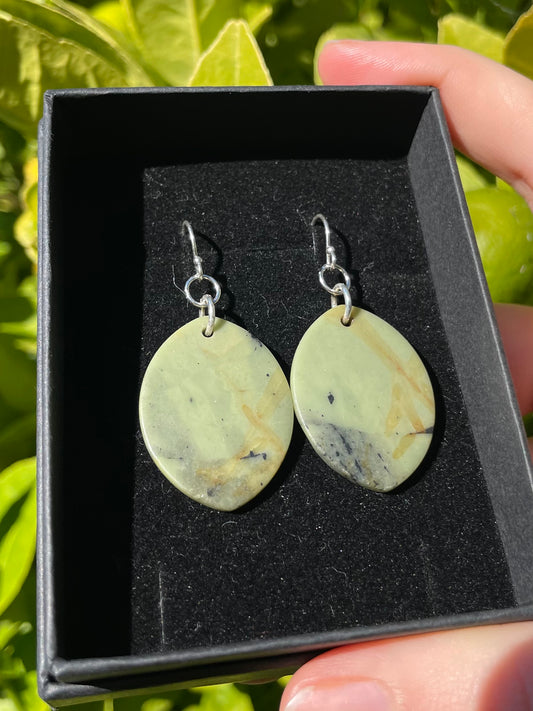 Tasmanian Jade sterling silver earrings