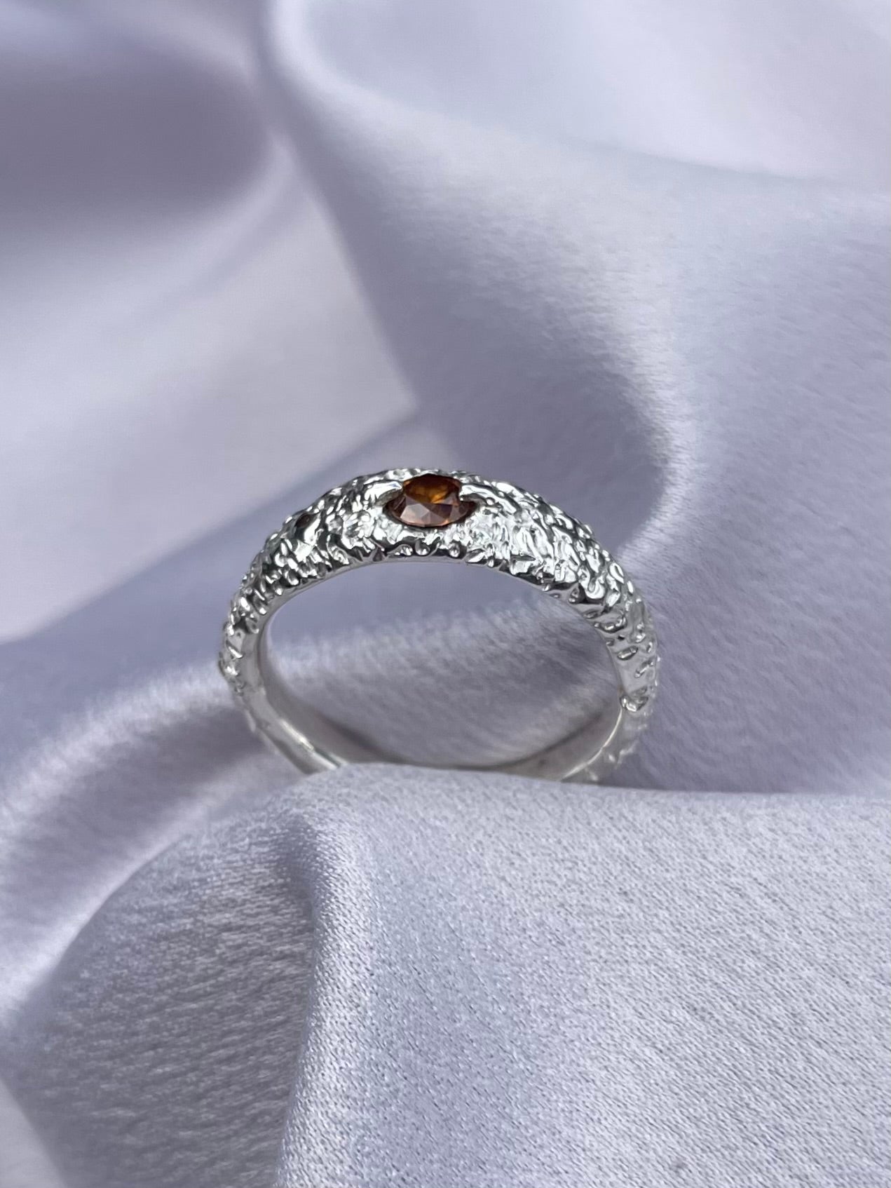 Tasmanian Zircon sterling silver ring