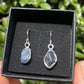 Raw Tasmanian Sapphire Sterling silver earrings