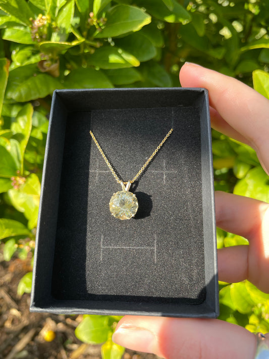 Tasmanian Citrine 9ct Gold pendant necklace