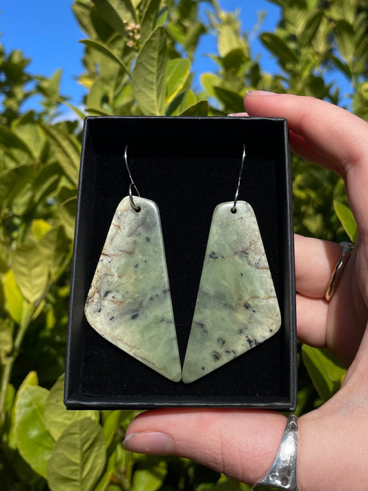 Tasmanian Jade XL statement earrings