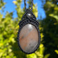 Tasmanian Chalcedony & Smokey Hematite macrame necklace