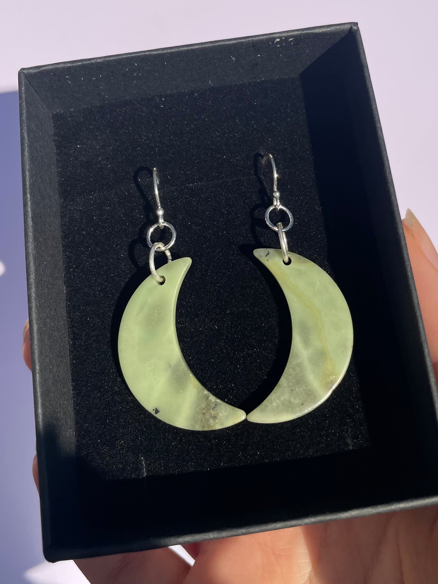 Tasmanian Jade sterling silver earrings