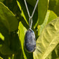 Raw Tasmanian Sapphire sterling silver XL pebble necklace