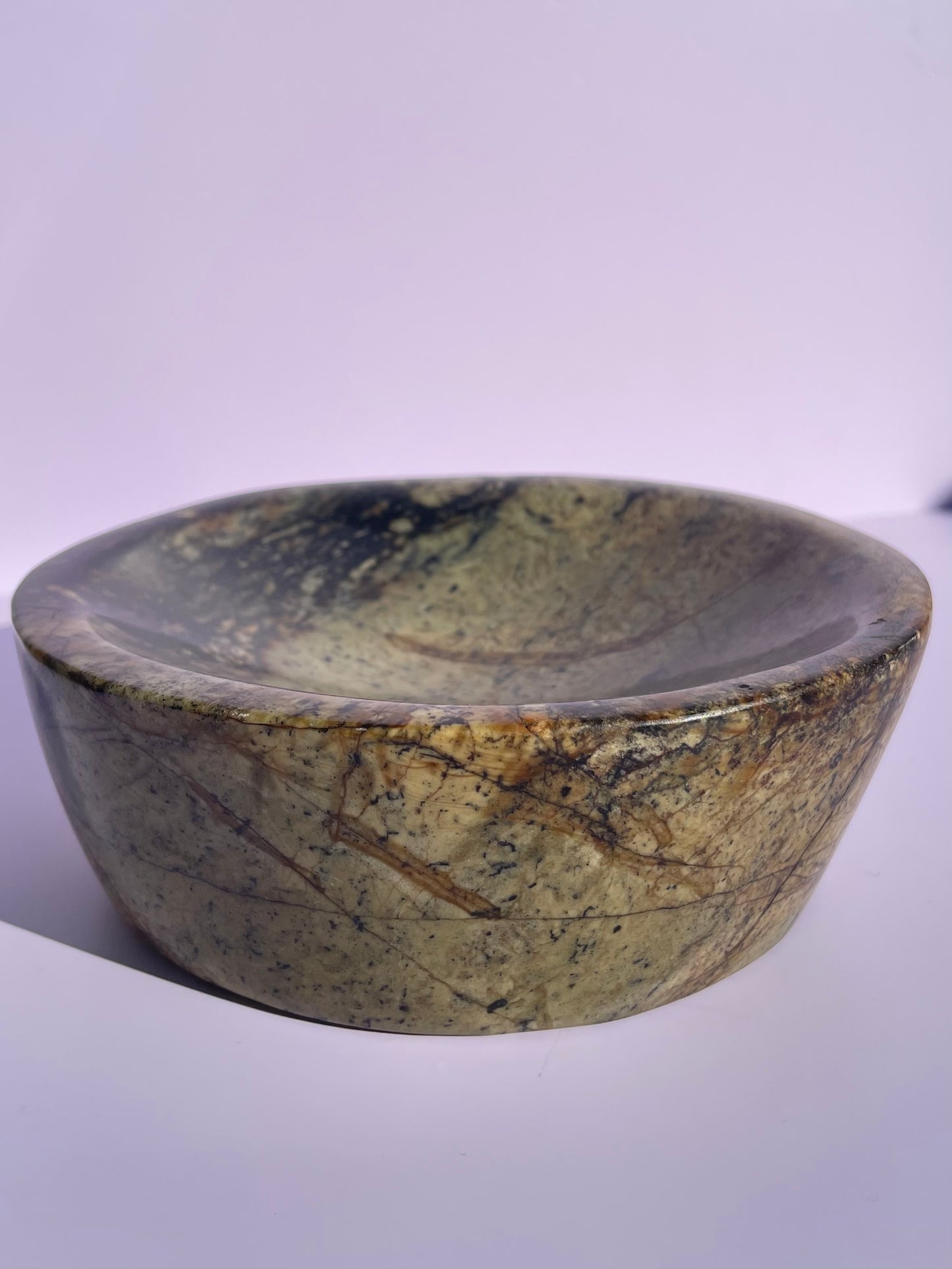 Tasmanian Jade entirely carved bowl