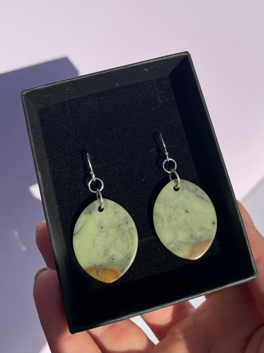 Tasmanian Jade sterling silver earrings