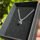 Tasmanian Black Spinel sterling silver necklace