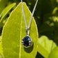 Tasmanian Black Spinel sterling silver necklace