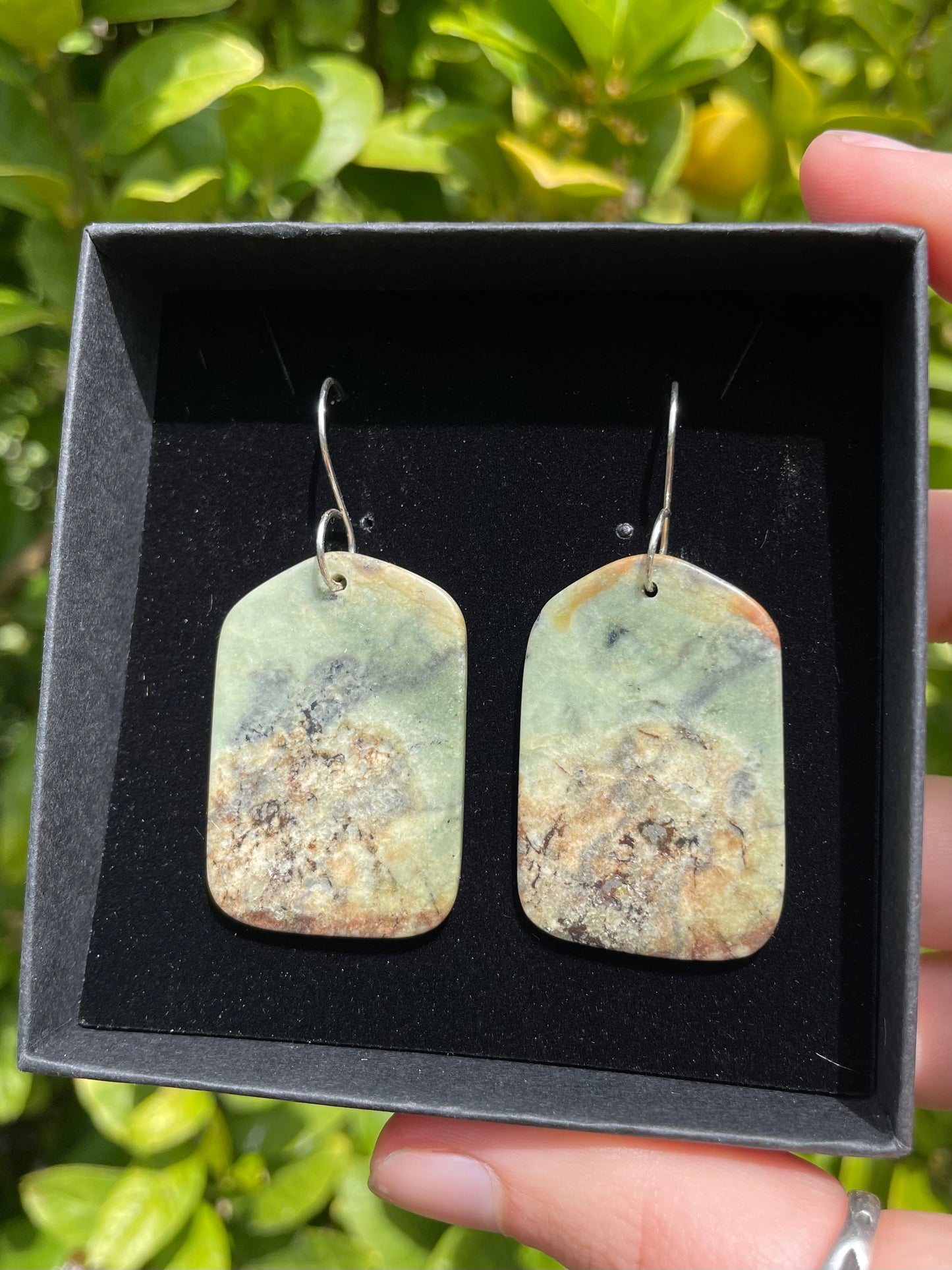 Tasmanian Jade sterling silver earrings