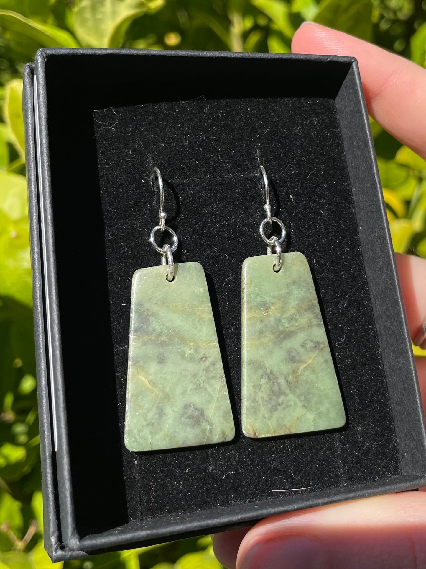 Tasmanian Jade sterling silver earrings