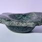 Tasmanian Green Gabbro entirely carved bowl with natural edge